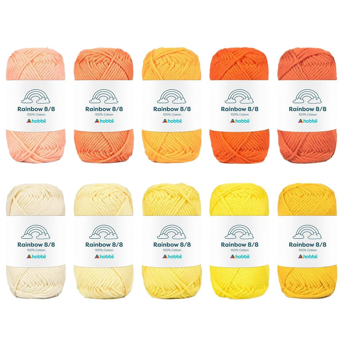 Rainbow Cotton 8/8 Color Pack - Zestaw 10 włóczek - Image 10