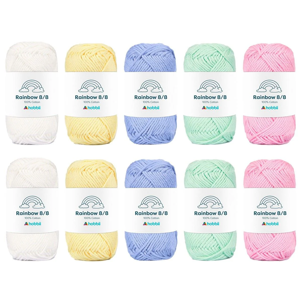Rainbow Cotton 8/8 Color Pack - Zestaw 10 włóczek - Image 11