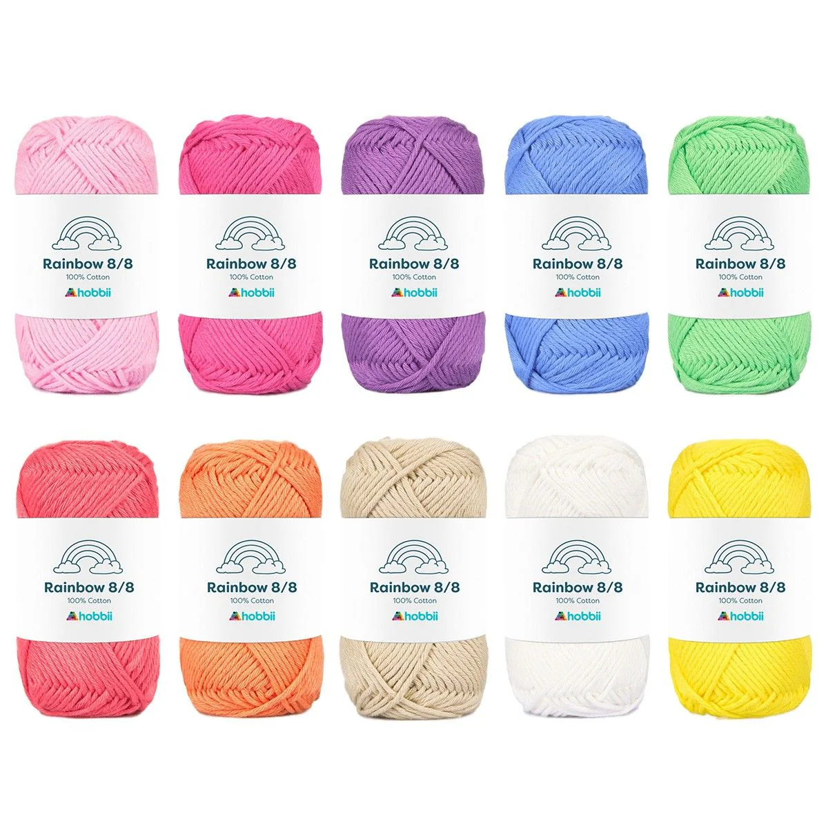 Rainbow Cotton 8/8 Color Pack - Zestaw 10 włóczek - Image 13