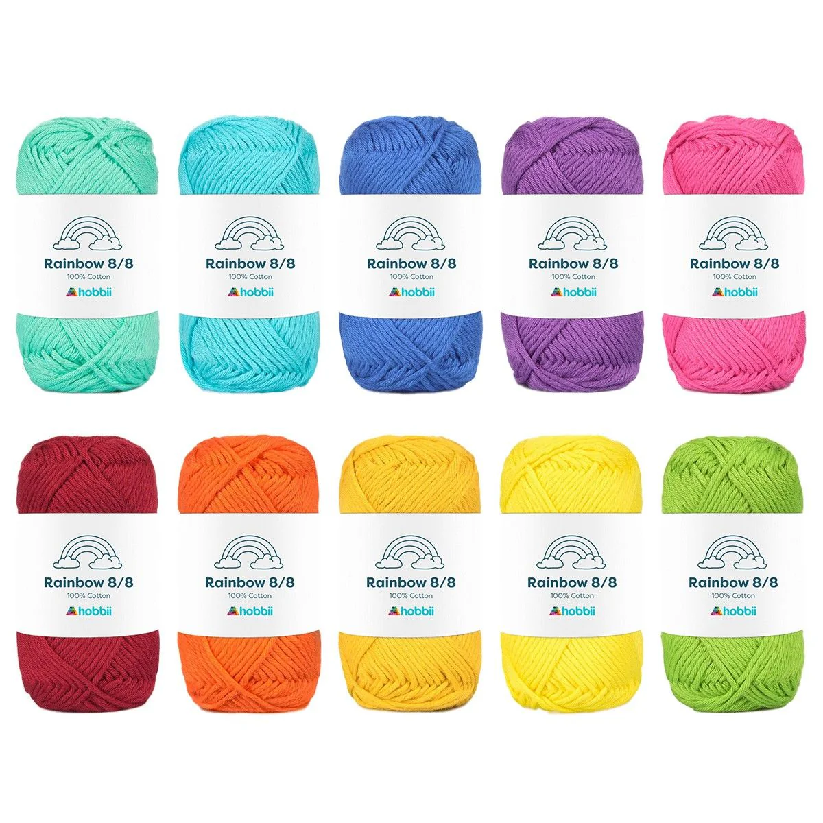 Rainbow Cotton 8/8 Color Pack - Zestaw 10 włóczek - Image 15
