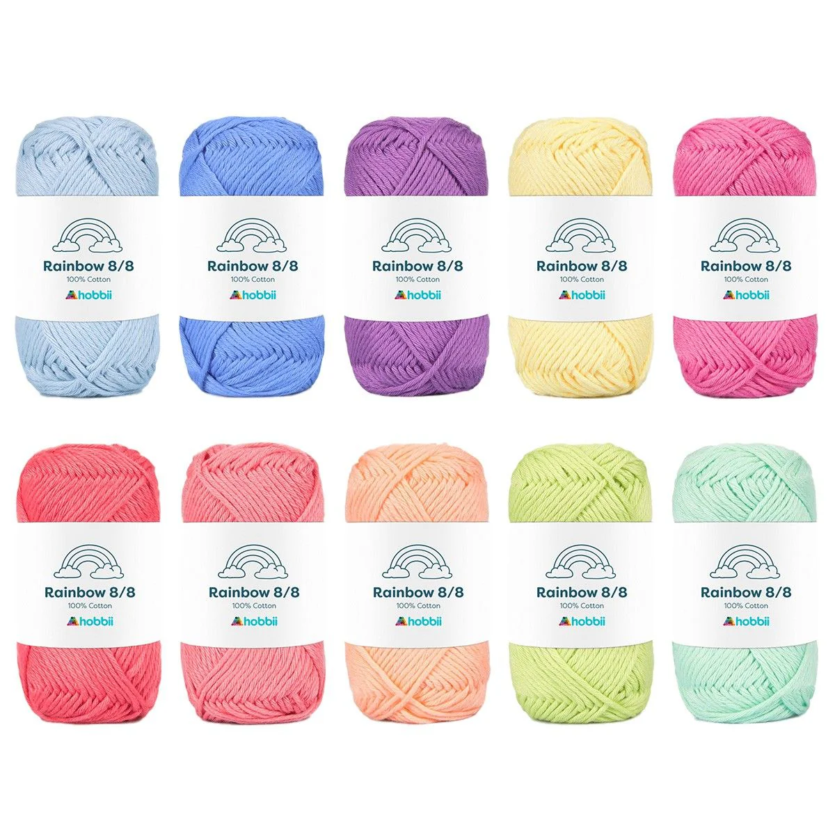 Rainbow Cotton 8/8 Color Pack - Zestaw 10 włóczek - Image 16