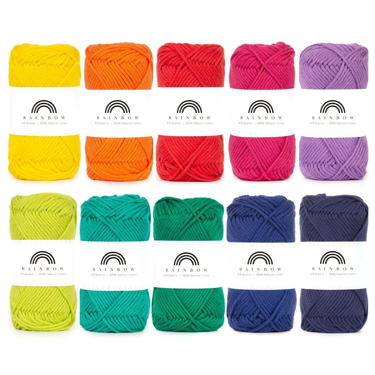 Rainbow Cotton 8/8 Color Pack - Zestaw 10 włóczek - Image 7