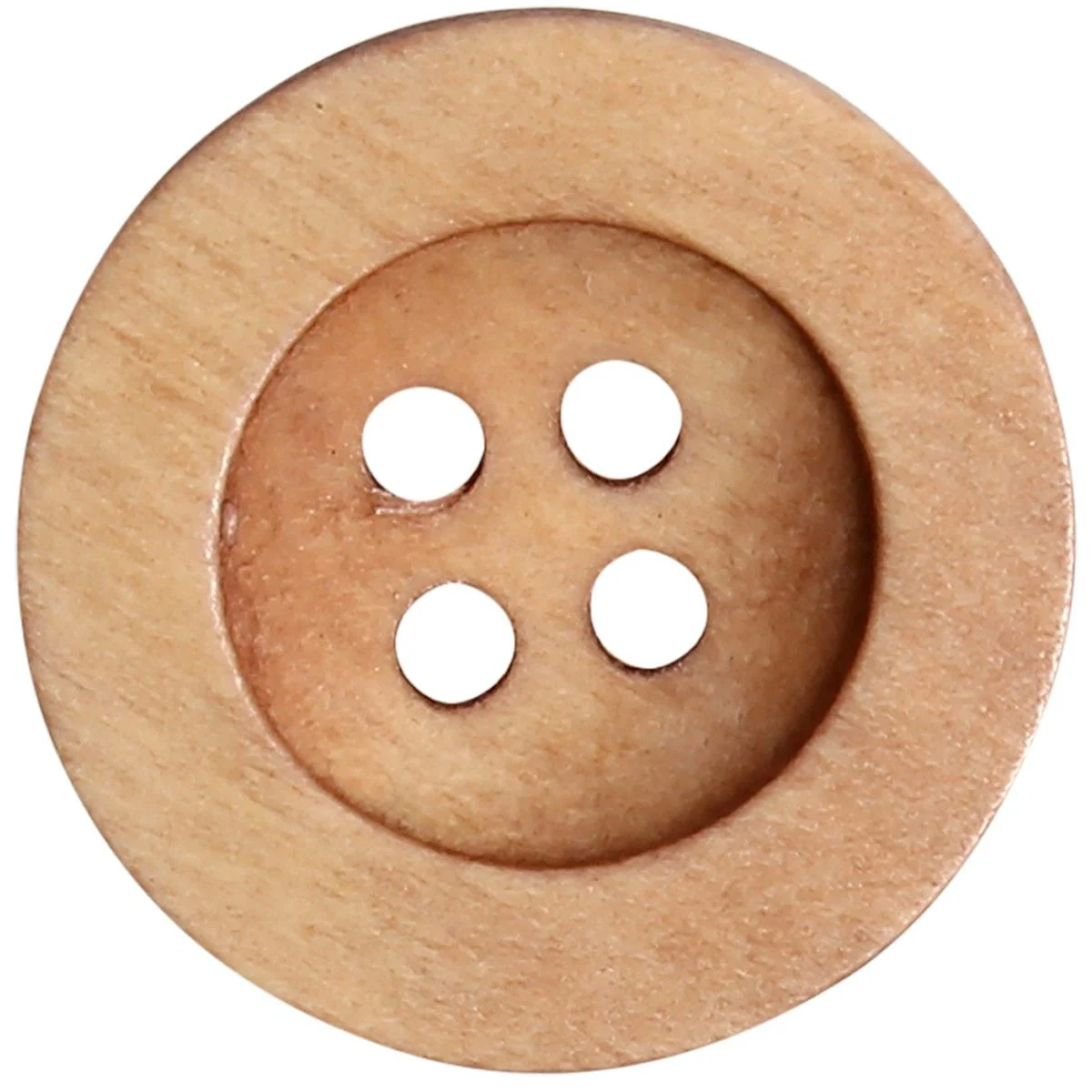 Guziki drewniane - Round Groove - Jasne - Image 5